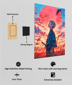 Tanjiro Kamado Sunset Resolve Metal Poster