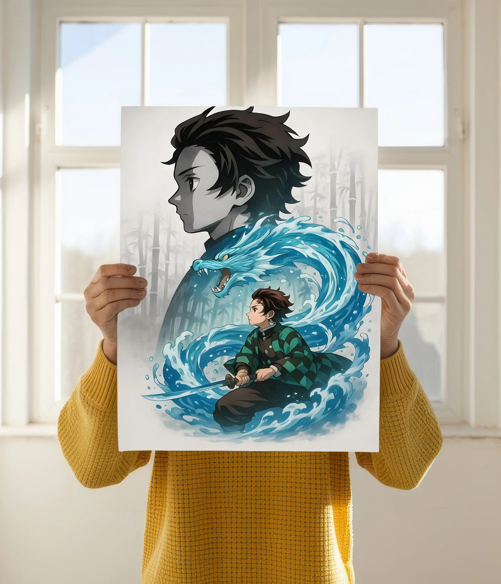 Tanjiro Kamado – Water Breathing Form Poster
