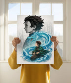 Tanjiro Kamado – Water Breathing Form Poster