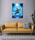 Tanjiro Water Dragon Demon Slayer Poster