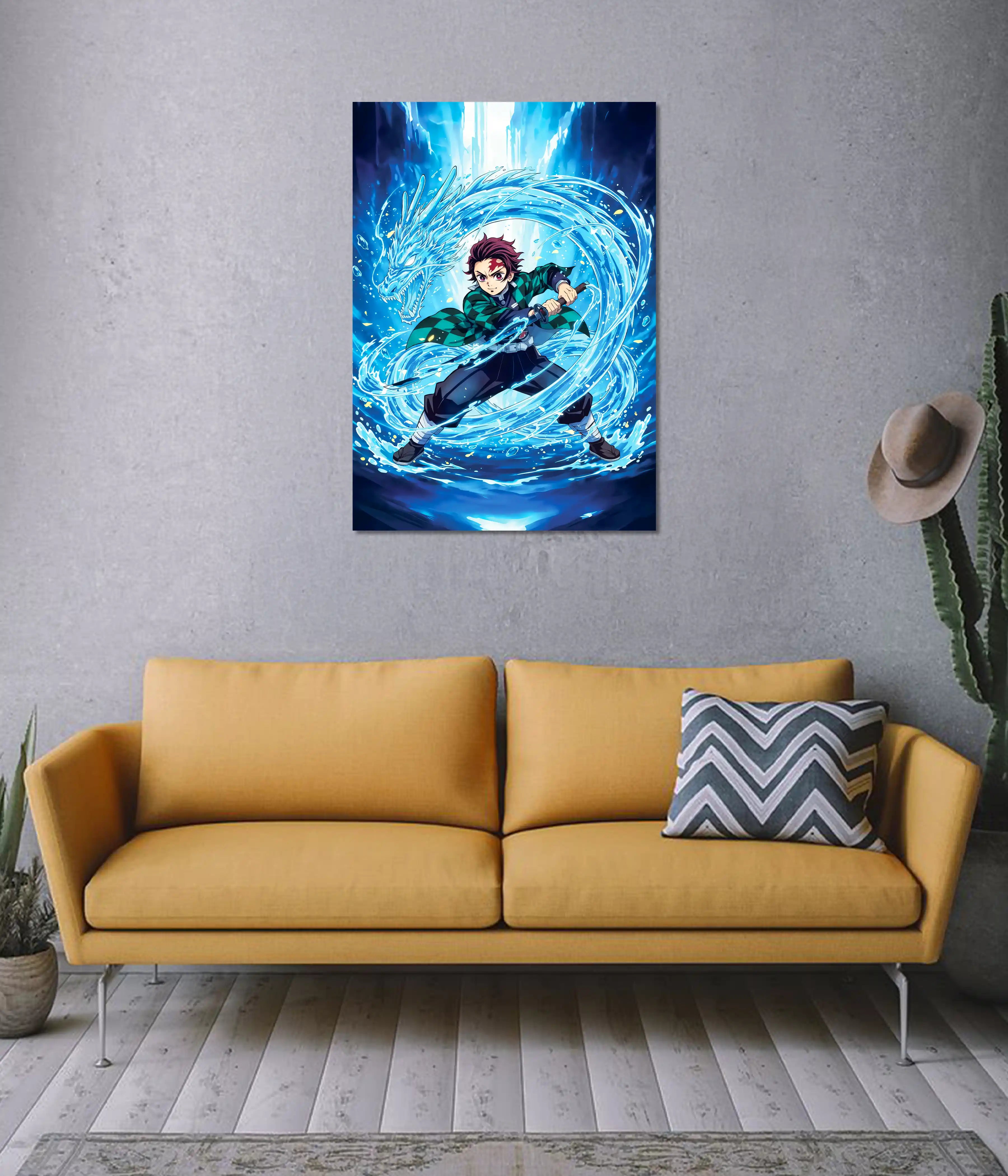 Tanjiro Water Dragon Demon Slayer Poster