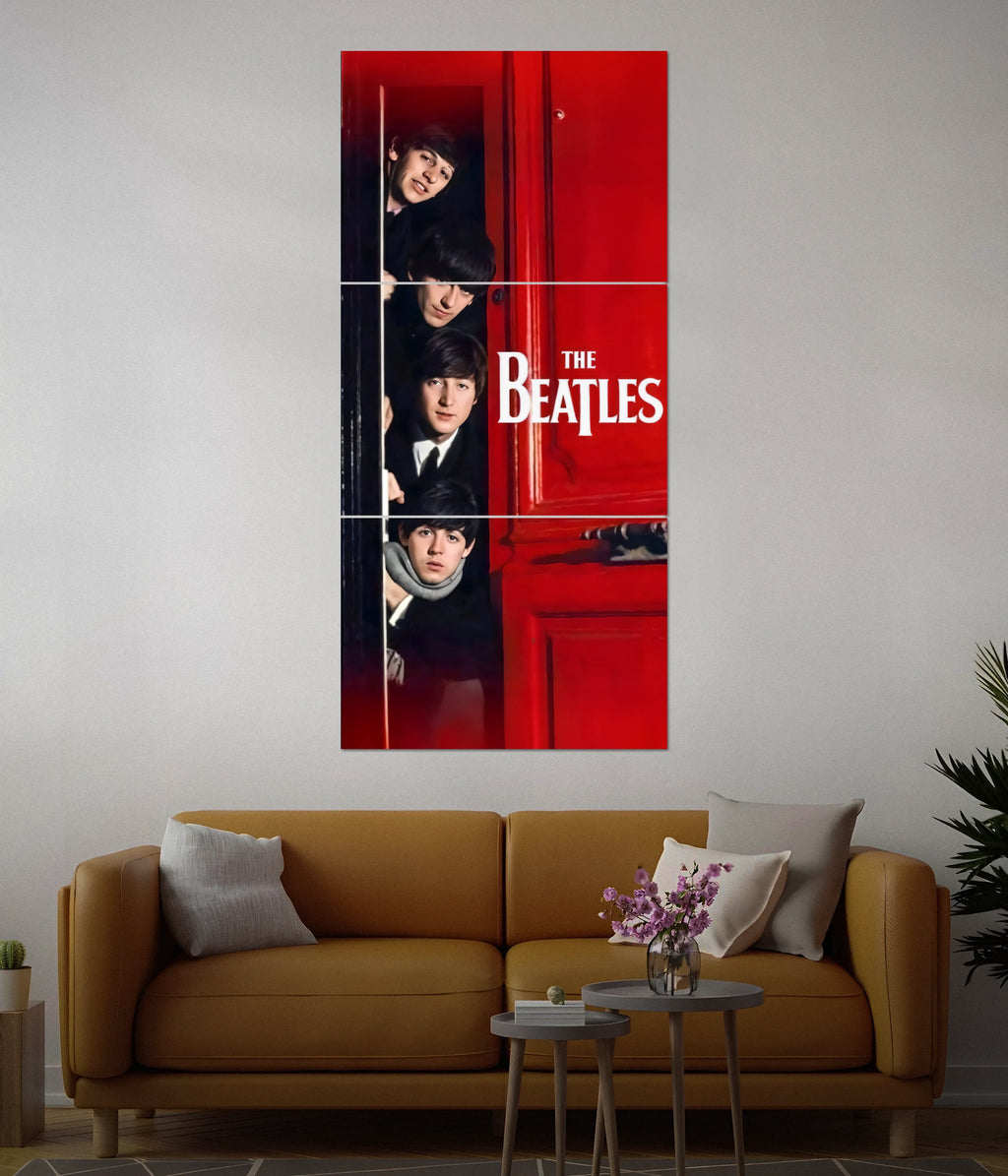 The Beatles Classic Red Door Split Wall Poster