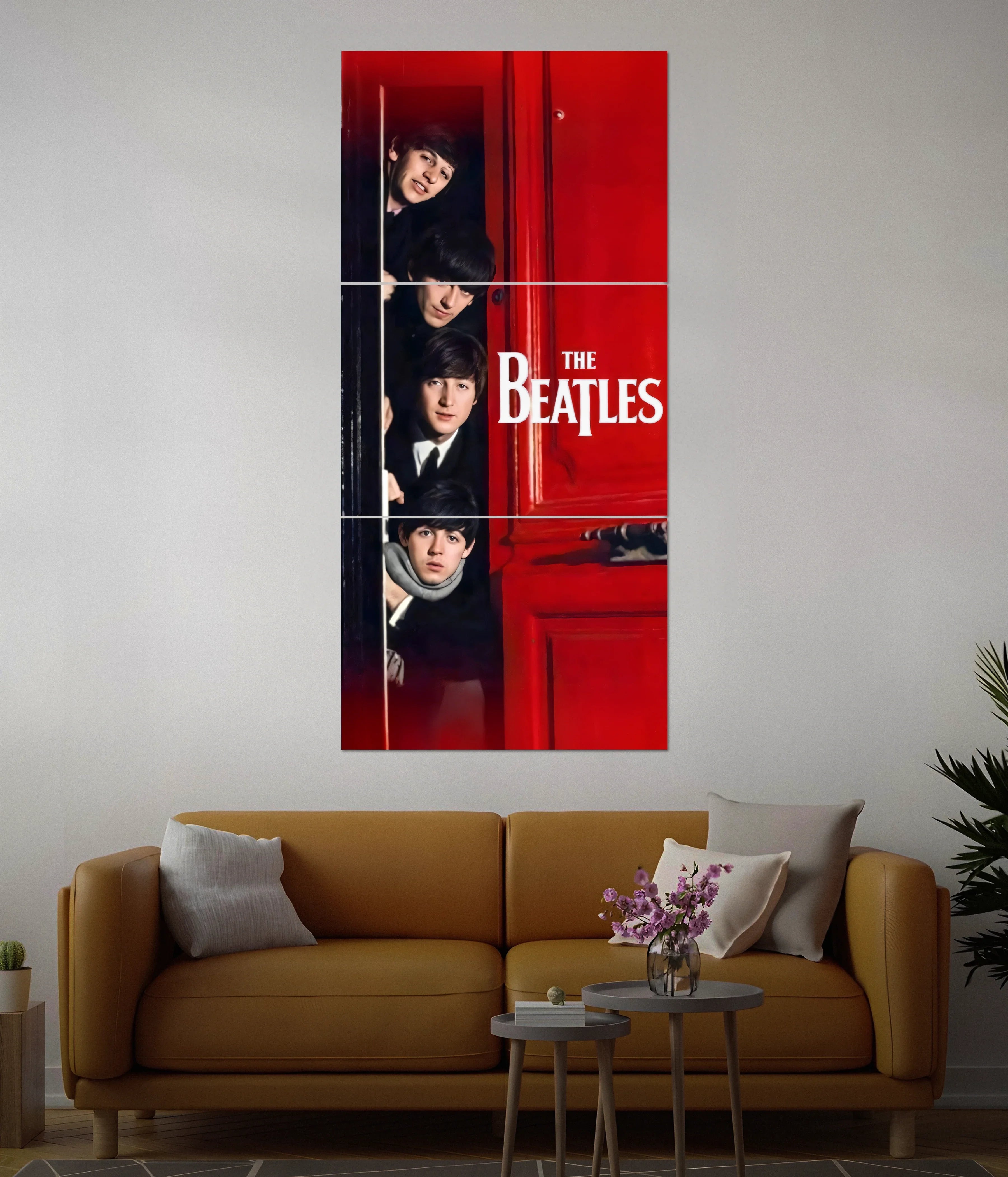 The Beatles Classic Red Door Split Wall Poster