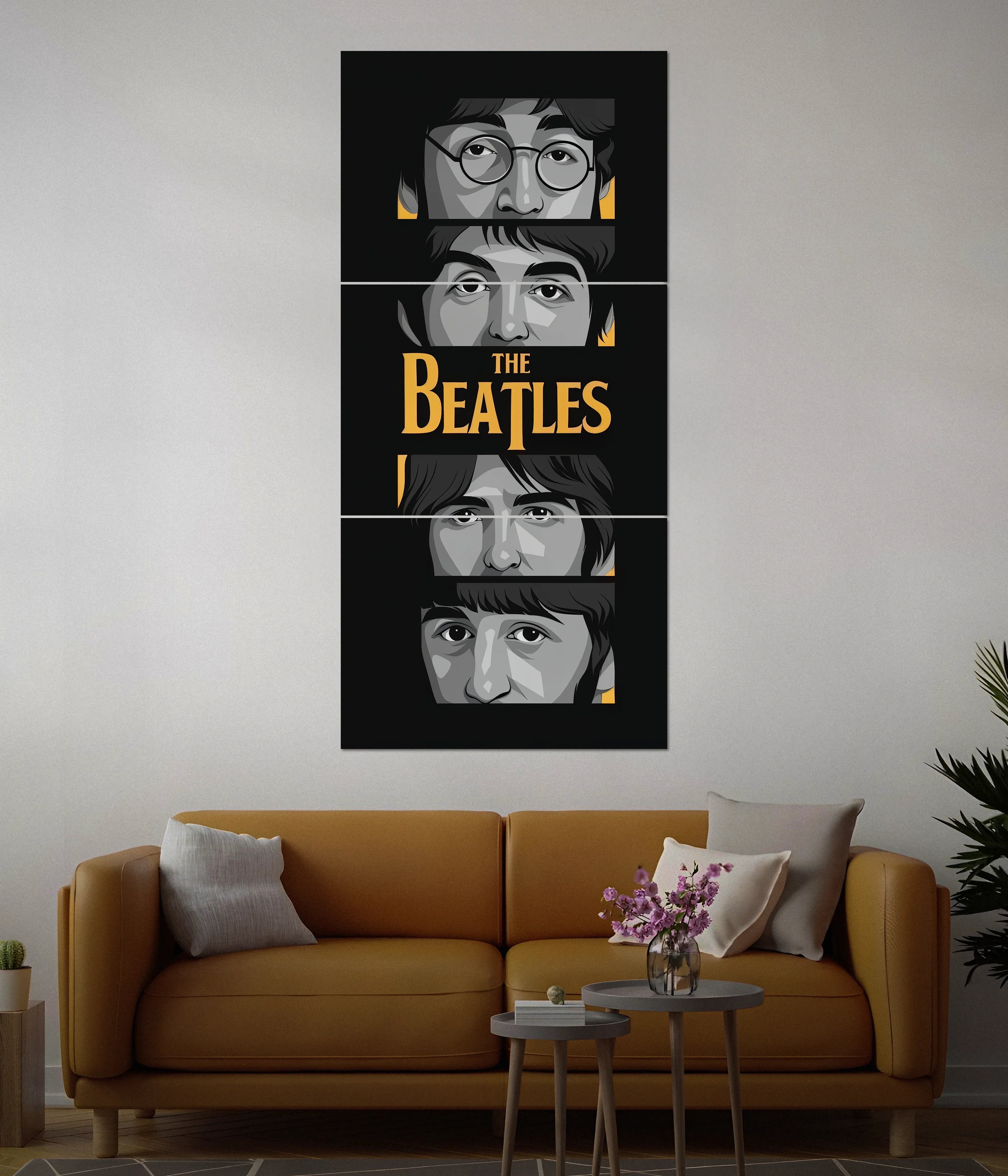 The Beatles Iconic Faces – Music Split Wall Poster