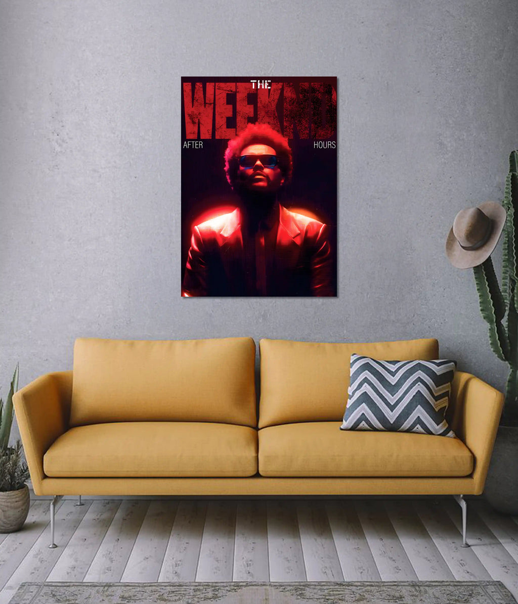 The Weeknd After Hours Neon Glow Wall Poster