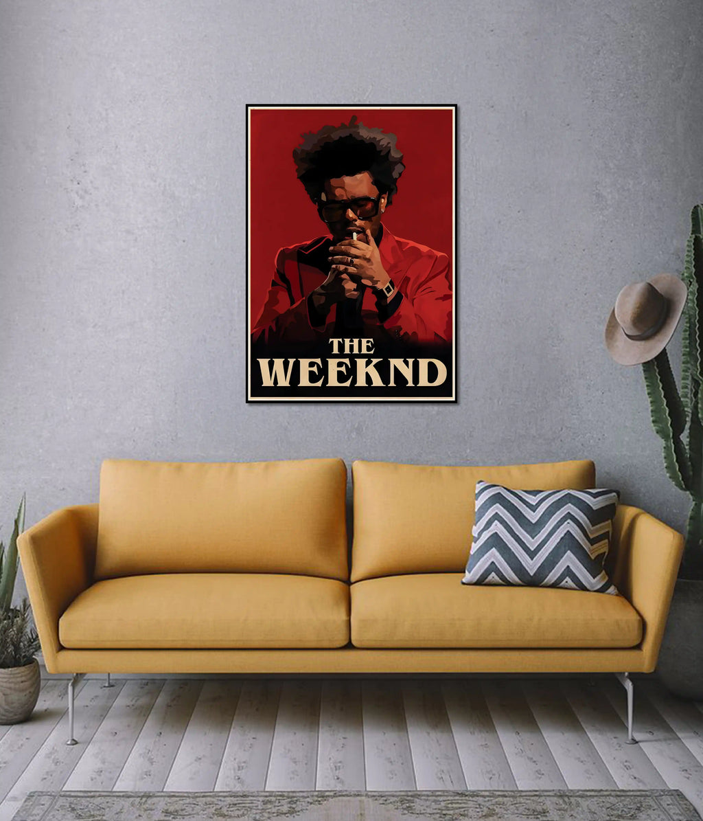 The Weeknd Red Aesthetic Poster