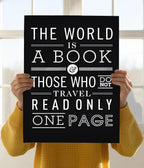 The World Is a Book – Travel Quote Poster for Nature Lovers