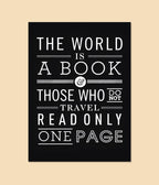 The World Is a Book – Travel Quote Poster for Nature Lovers Main Image - Everanta