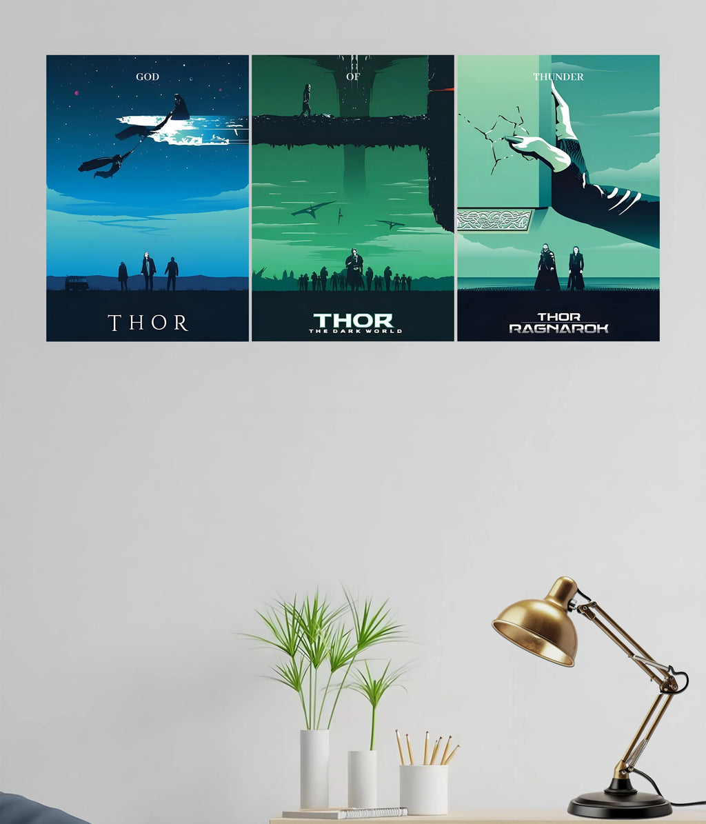 Thor Split Poster Set – God Of Thunder