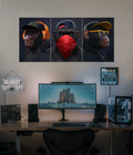 Three Wise Monkeys – Modern Urban Split Wall Poster Main Image - Everanta