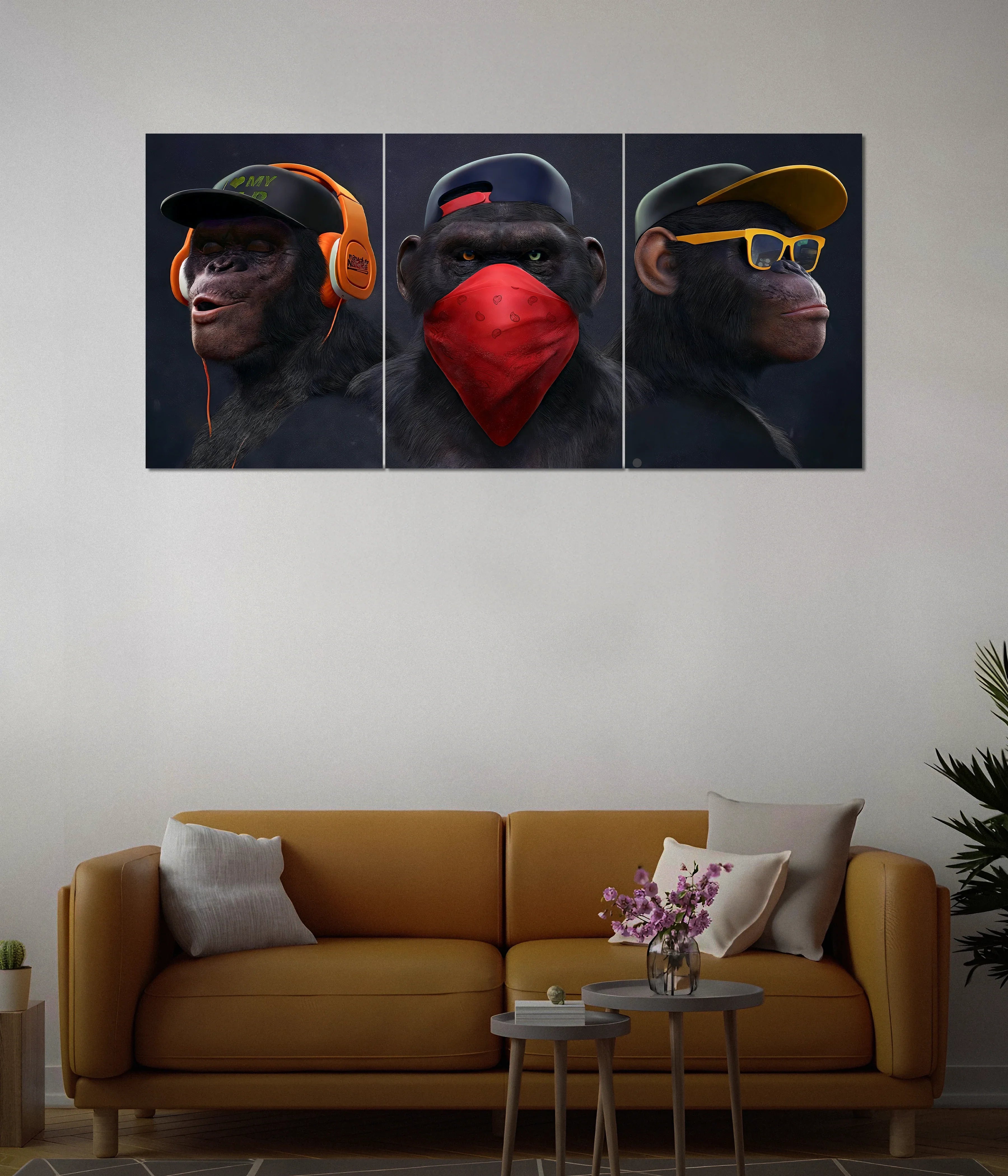 Three Wise Monkeys – Modern Urban Split Wall Poster