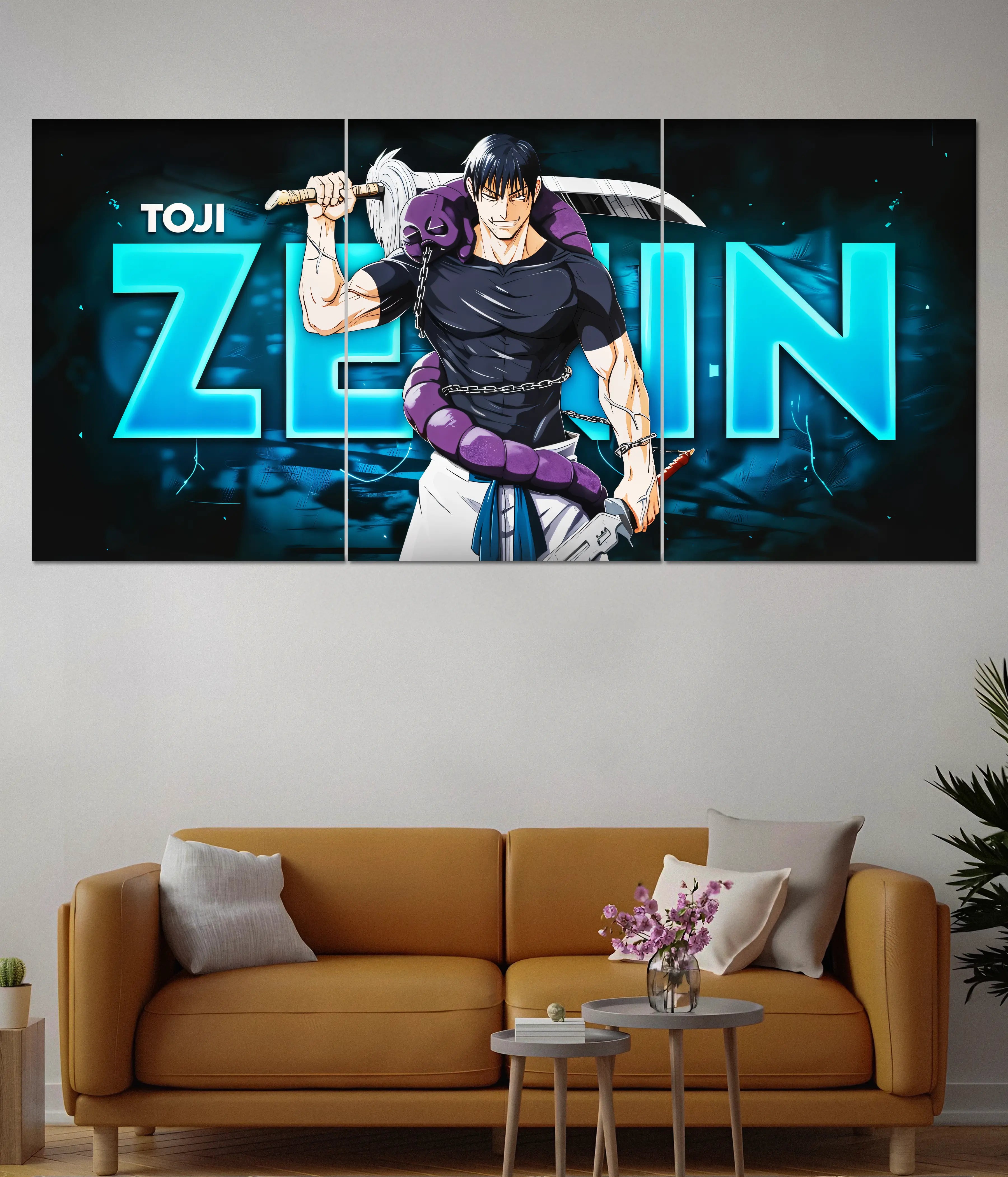 Toji Zenin Split Poster – Jujutsu Kaisen Anime Wall Art