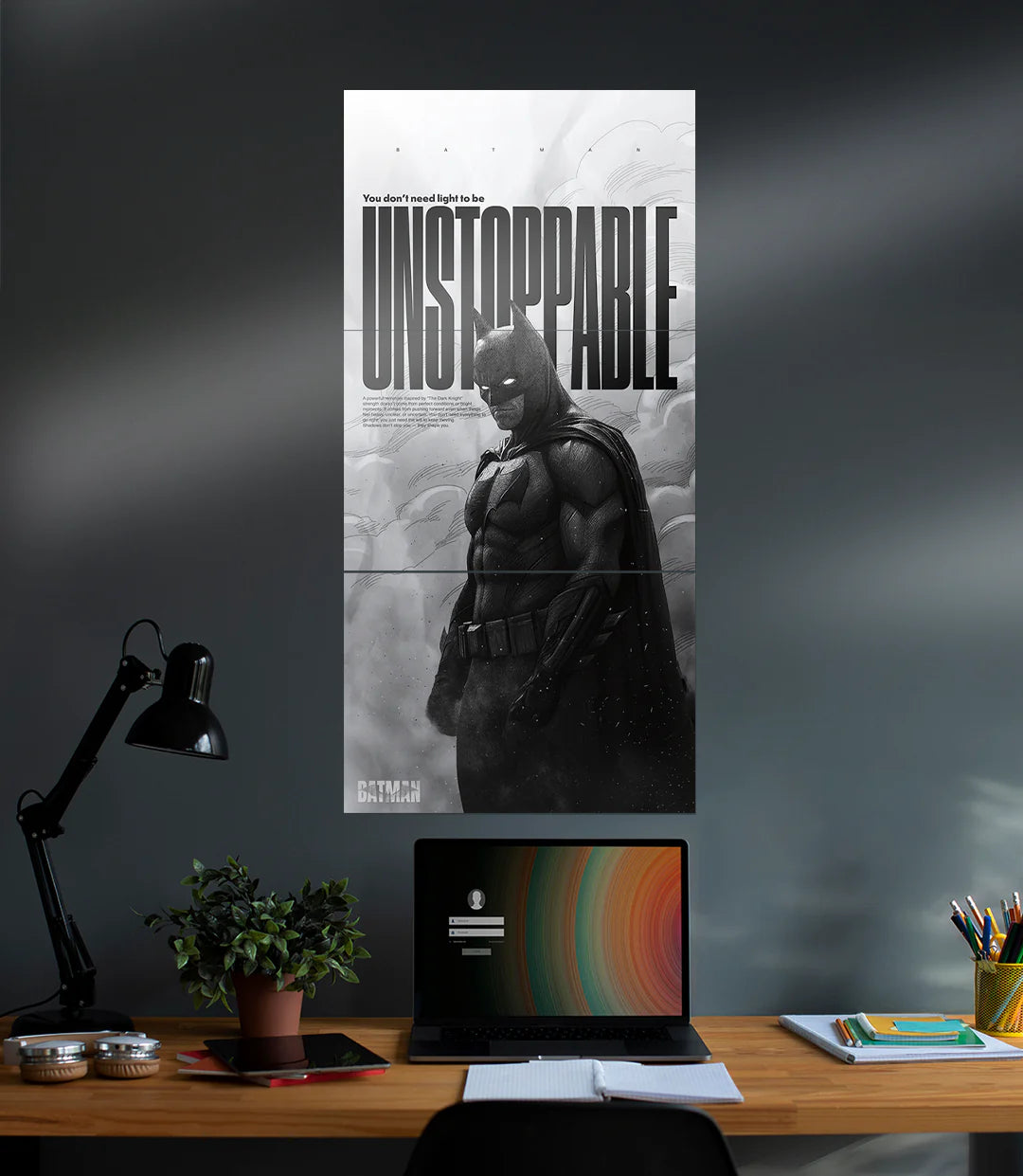 Unstoppable | Dark Knight | Motivational | BATMAN | 3 Piece Set