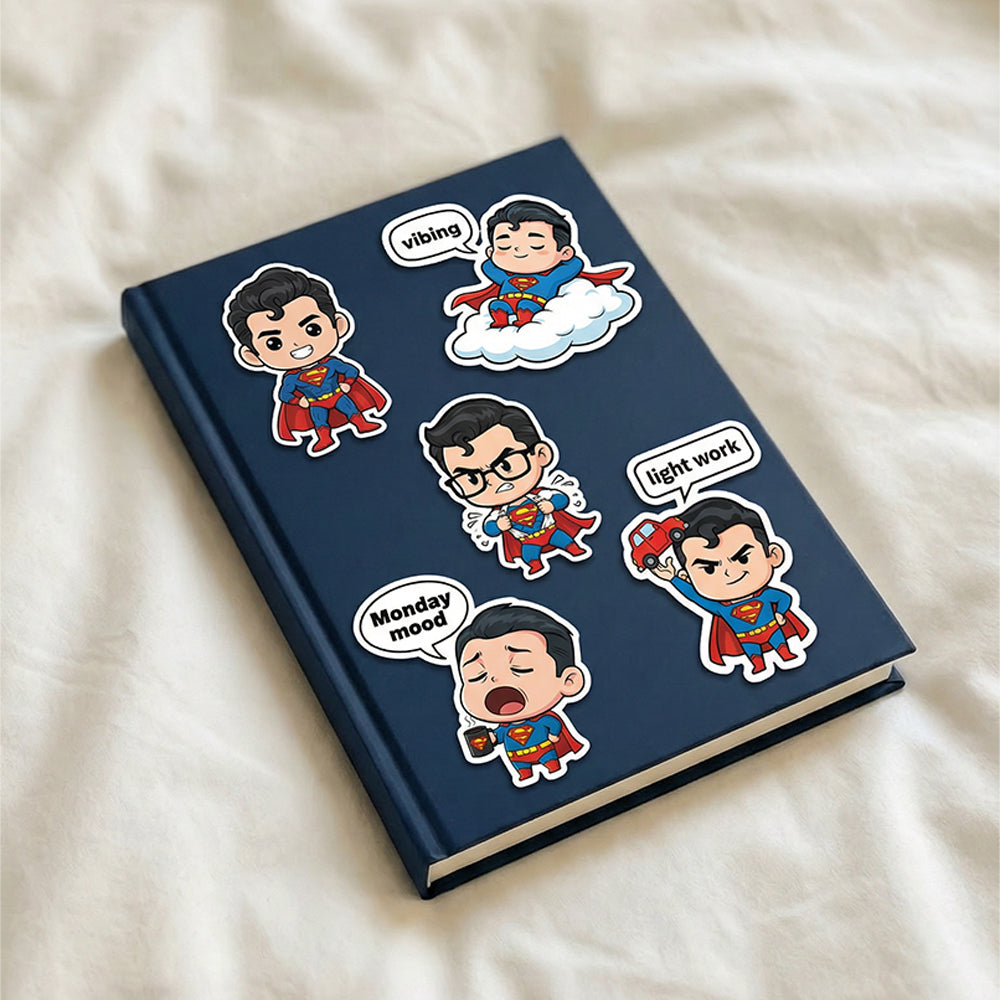 Chibi Superman Stickers #01 | Stickerized | 5 Stickers