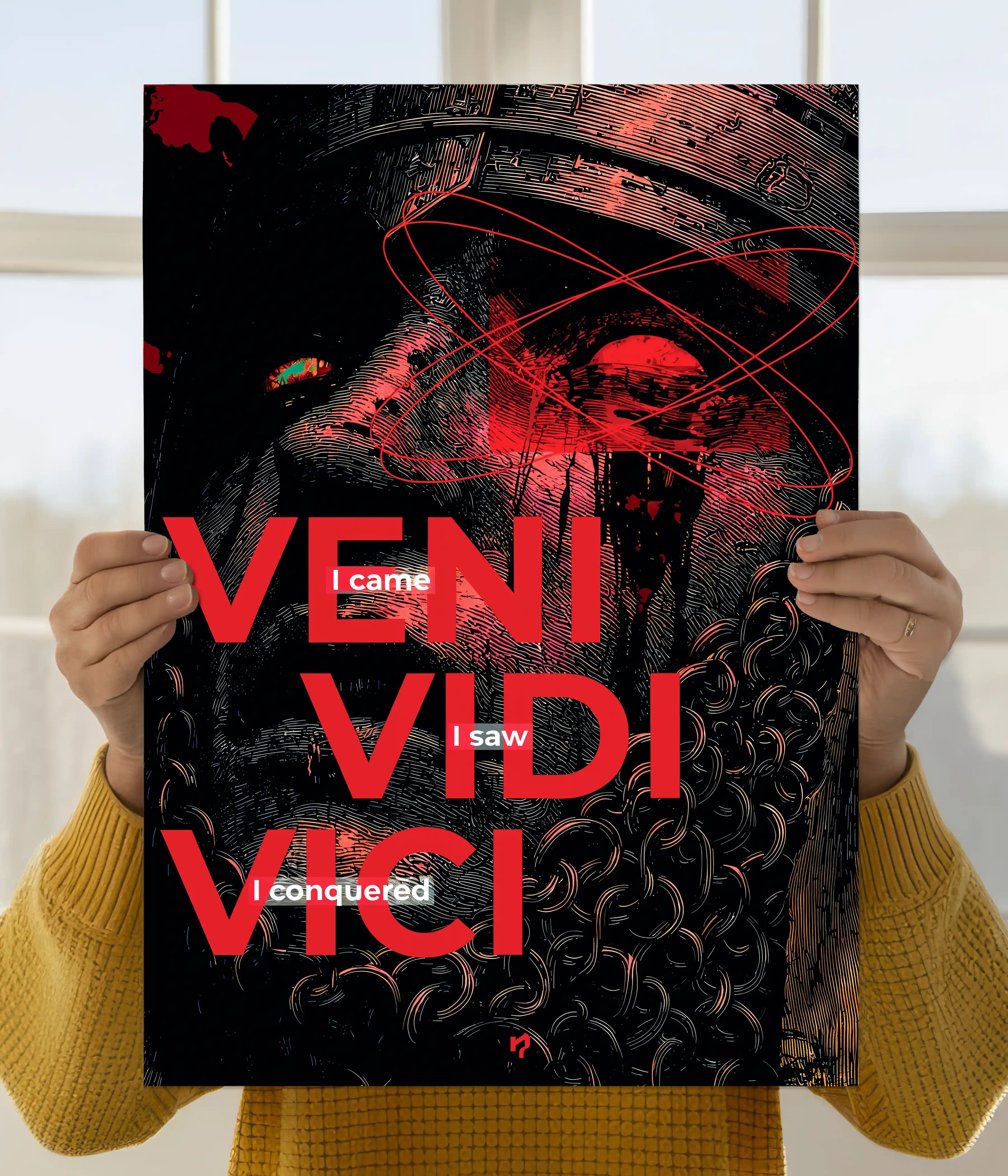 Veni Vidi Vici Aesthetic Wall Poster Main Image - Everanta
