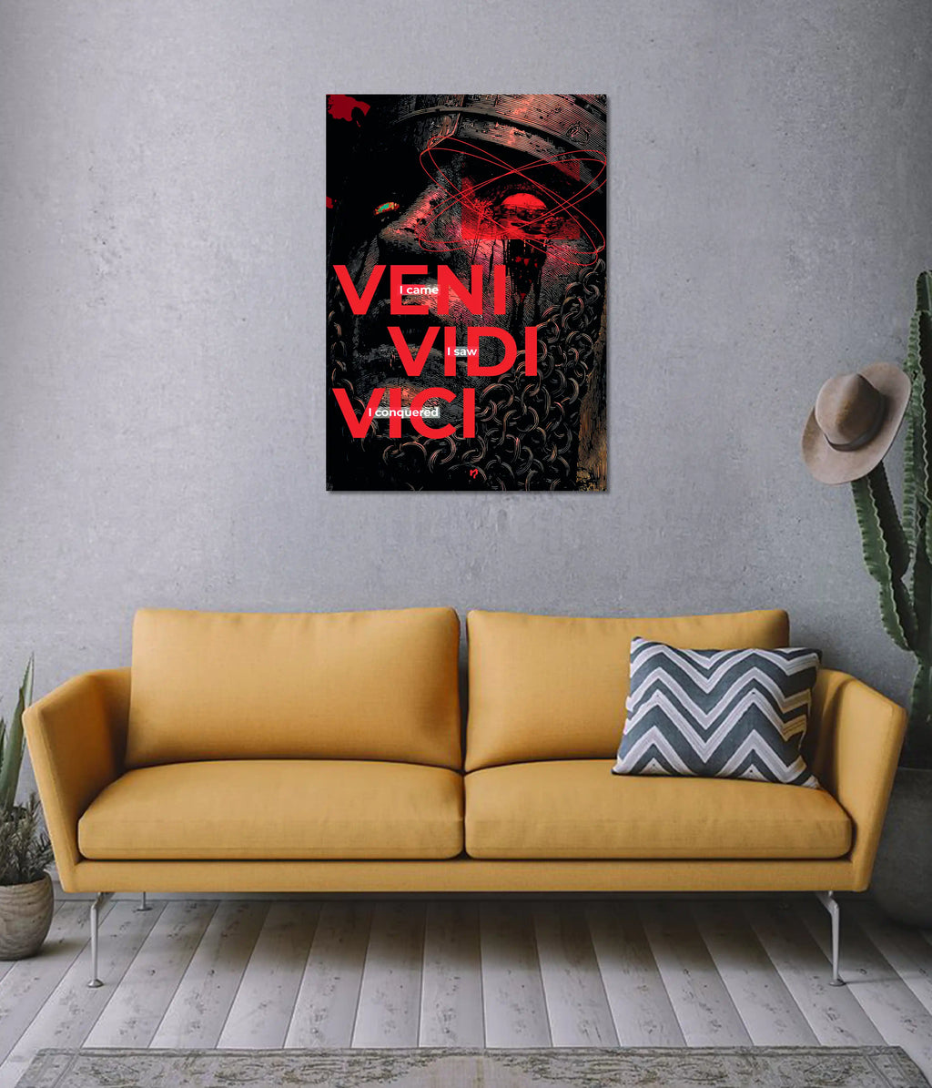 Veni Vidi Vici Aesthetic Wall Poster