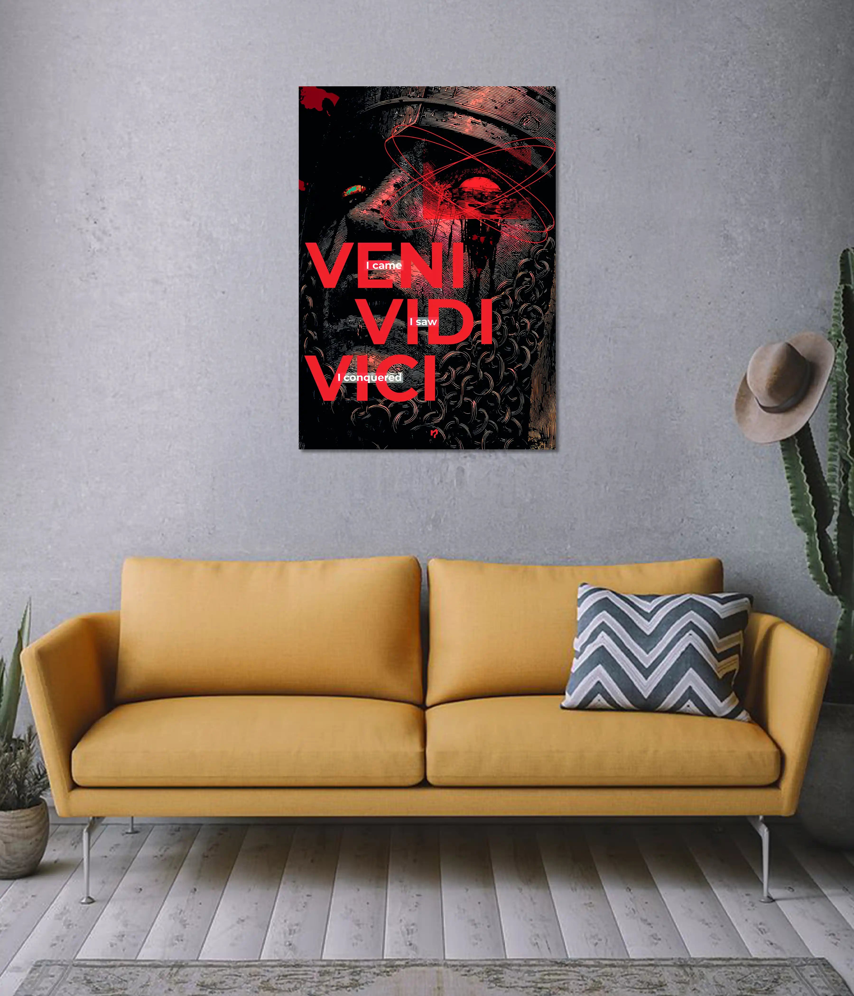 Veni Vidi Vici Aesthetic Wall Poster