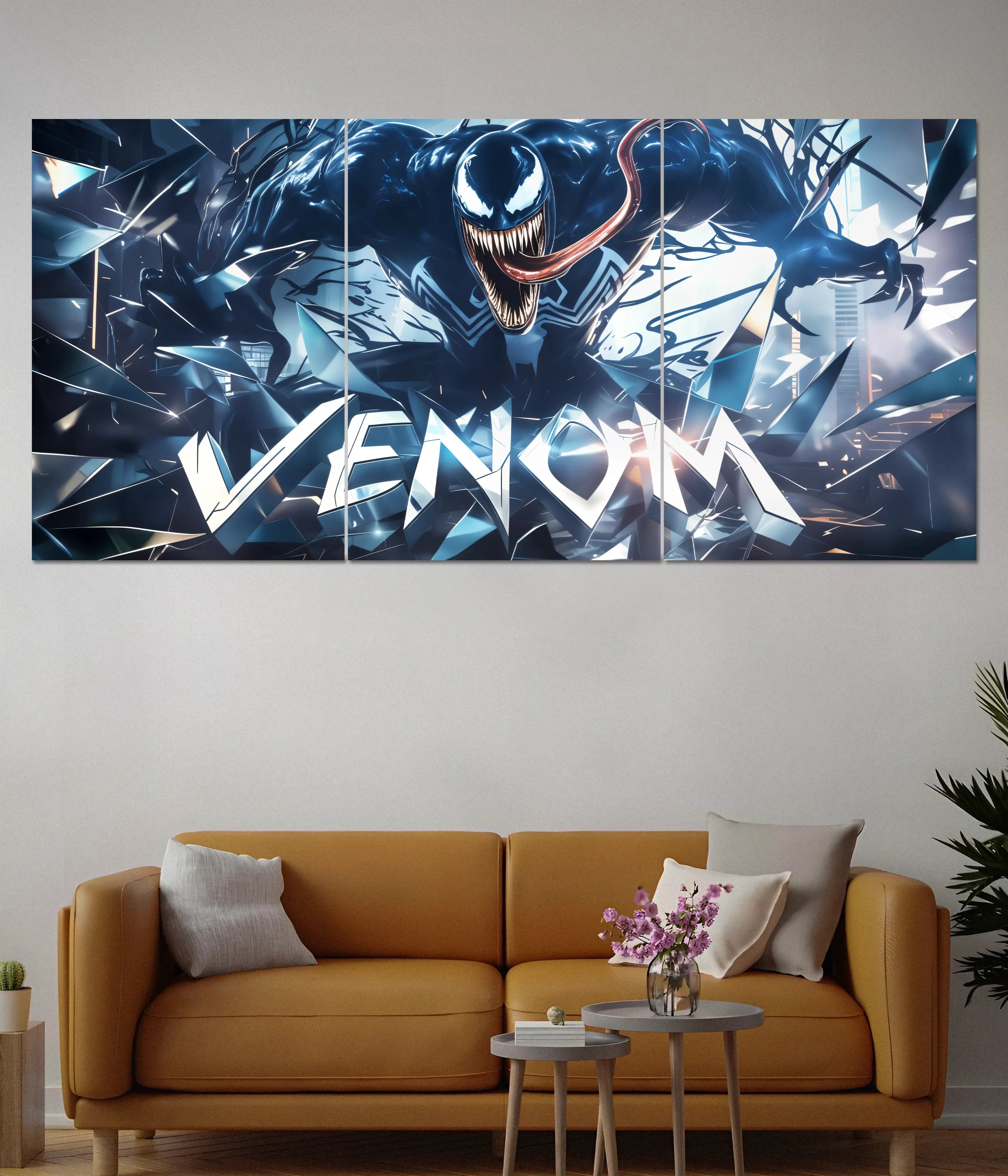 Venom Split Wall Poster – Symbiote Power Marvel Wall Art