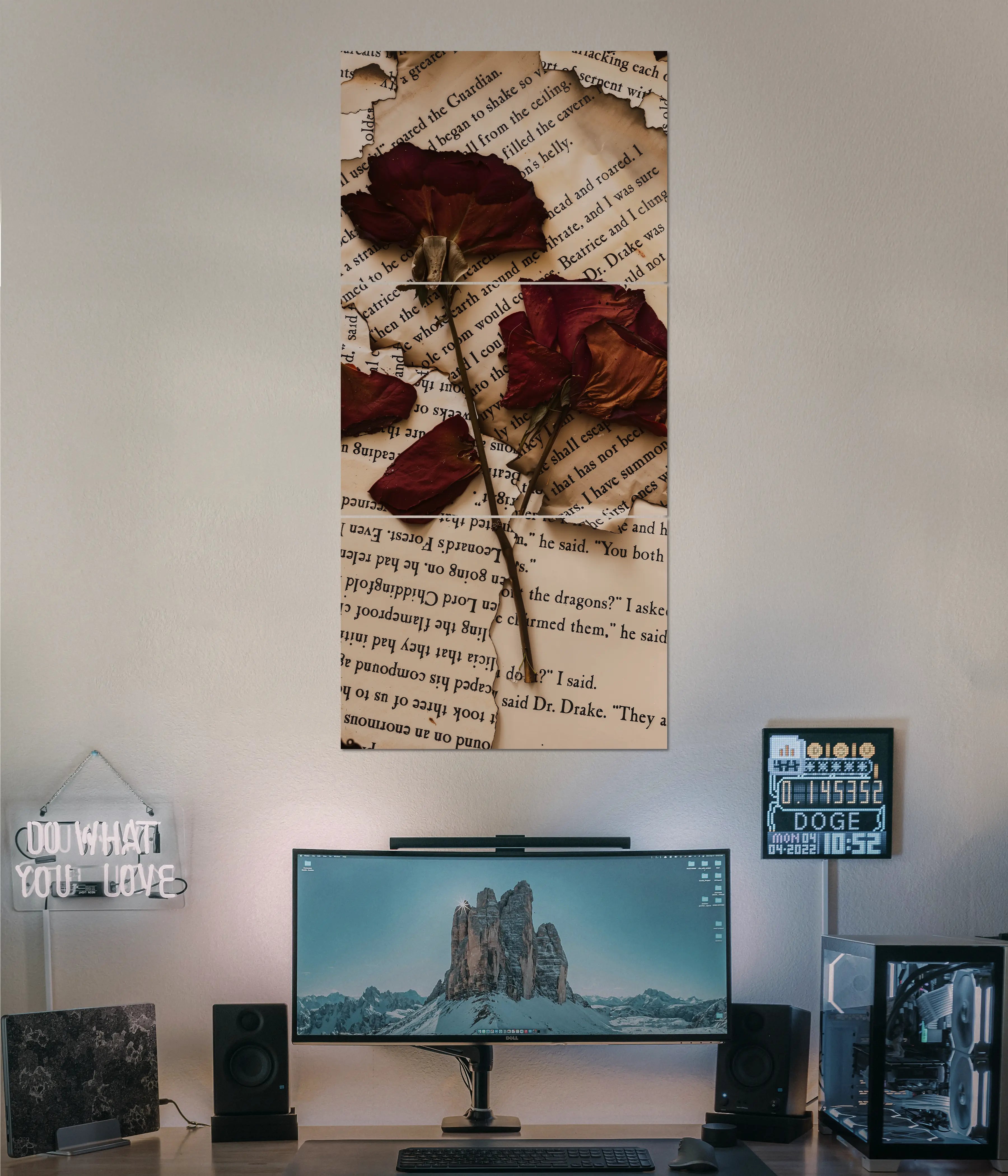 Vintage Rose Memories – Aesthetic Split Poster