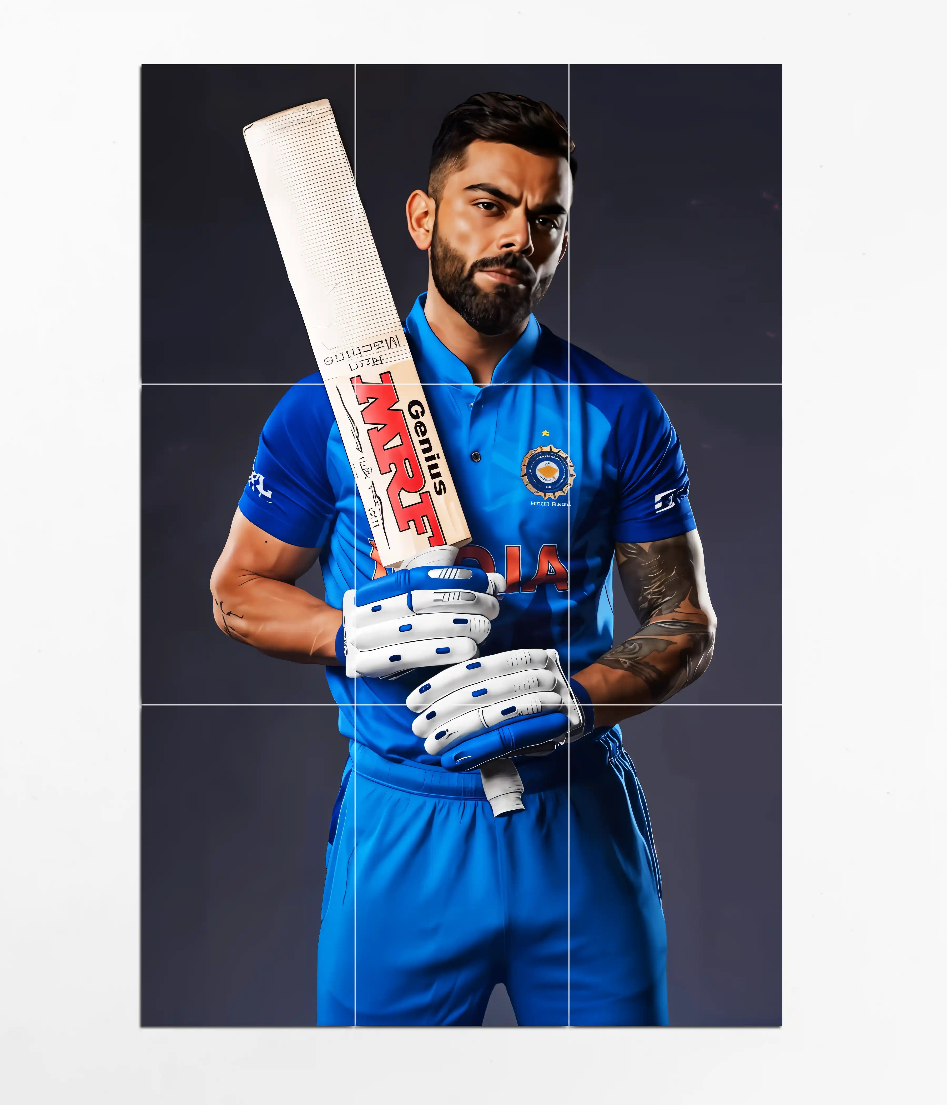 Virat Kohli 9-Piece Split Poster