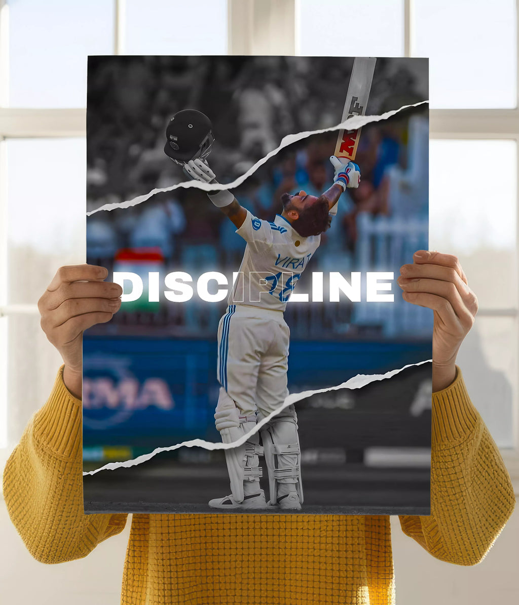 Virat Kohli Poster of Discipline Celebration