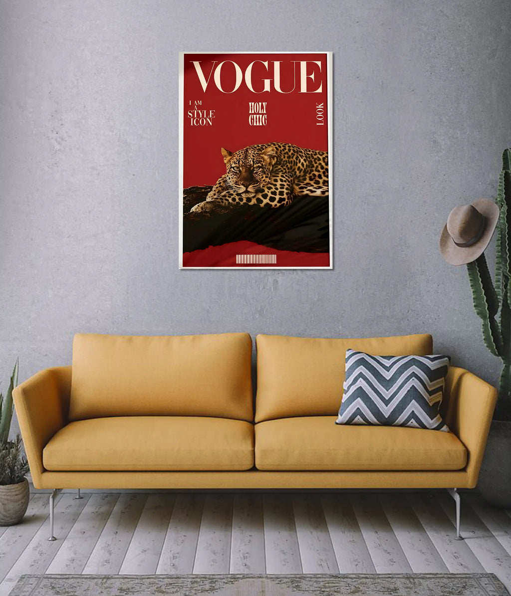 Vogue Wild Elegance – Leopard Aesthetic Poster