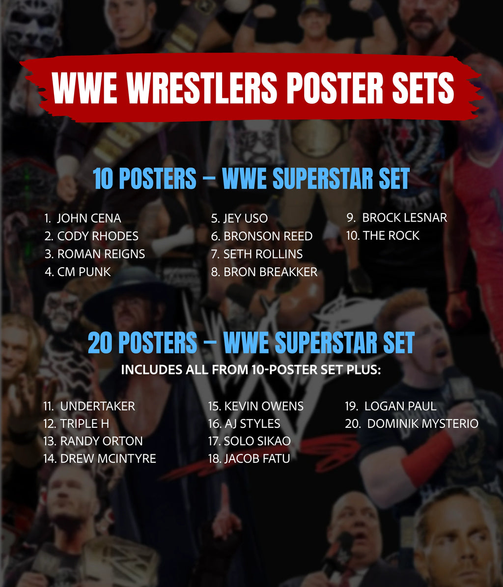 WWE Superstar Poster Set