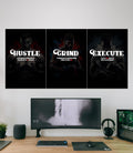 HUSTLE x GRIND x EXECUTE | GYM | Motivational 3 Piece Set