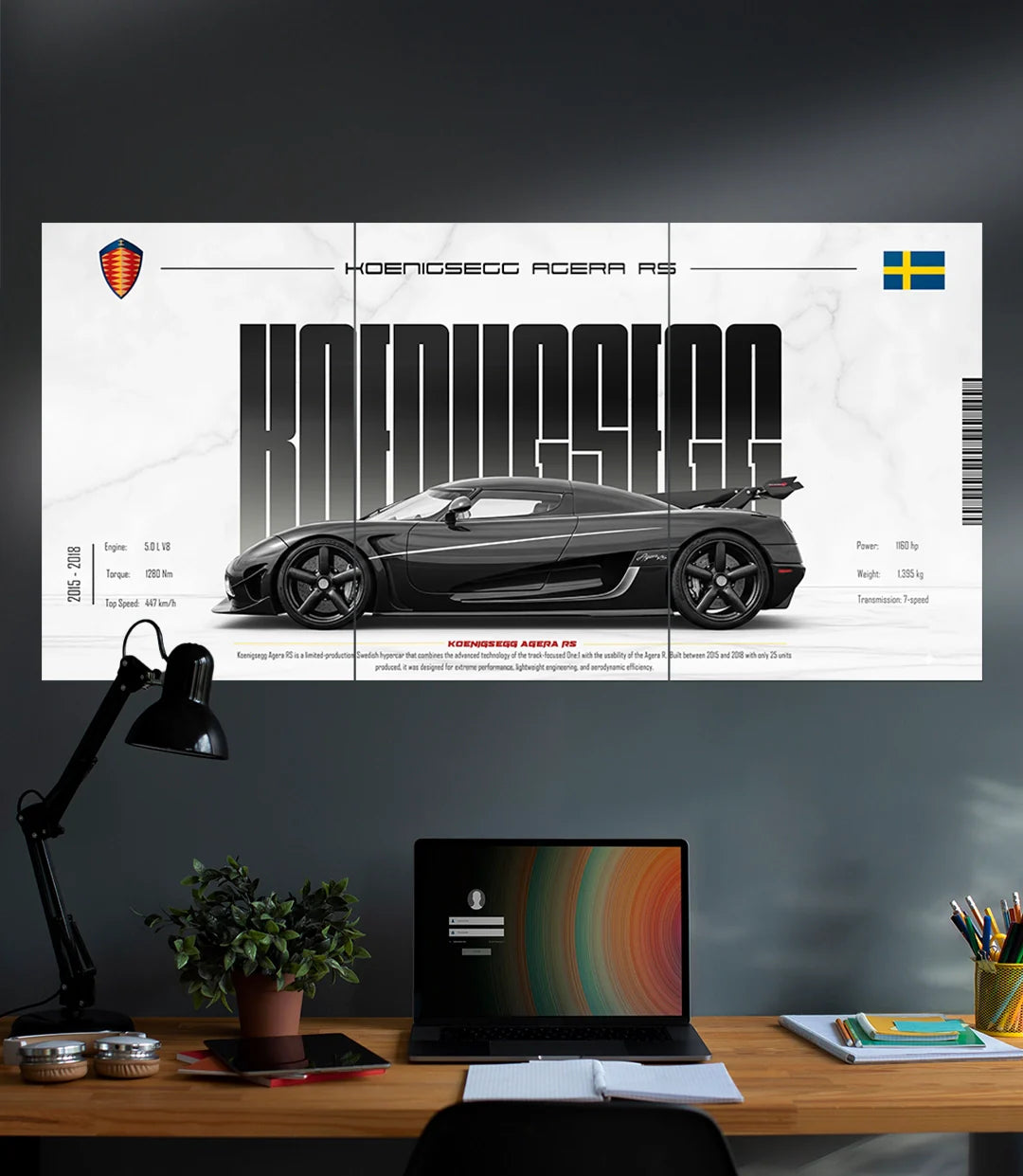 Koenigsegg Agera RS | Solid Car Set | 3 Piece Set