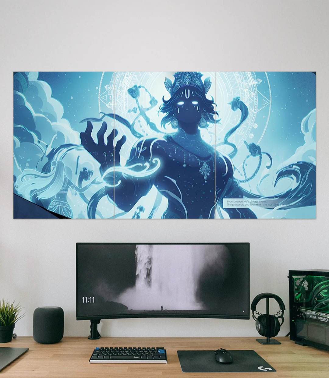 Lord Krishna | Eternal Aura | Devotional | 3 Piece Set