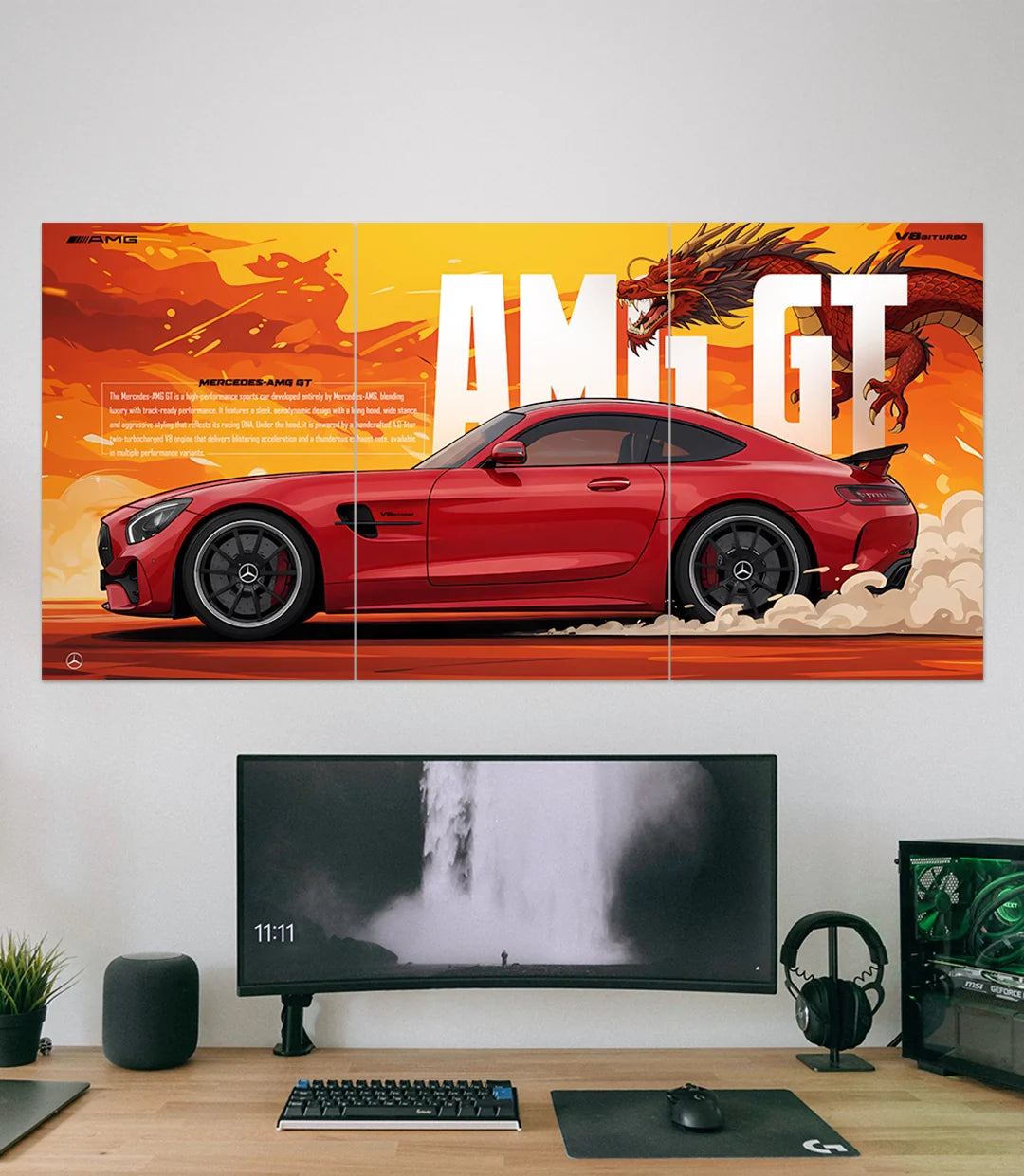 Mercedes AMG GT  | Car Set | 3 Piece Set