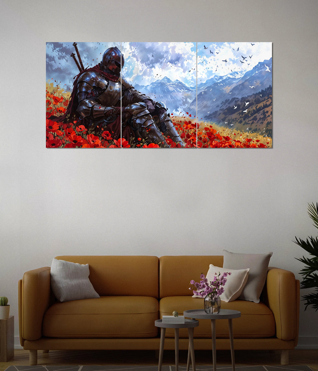 Warrior’s Solitude – Anime Split Wall Poster - Everanta
