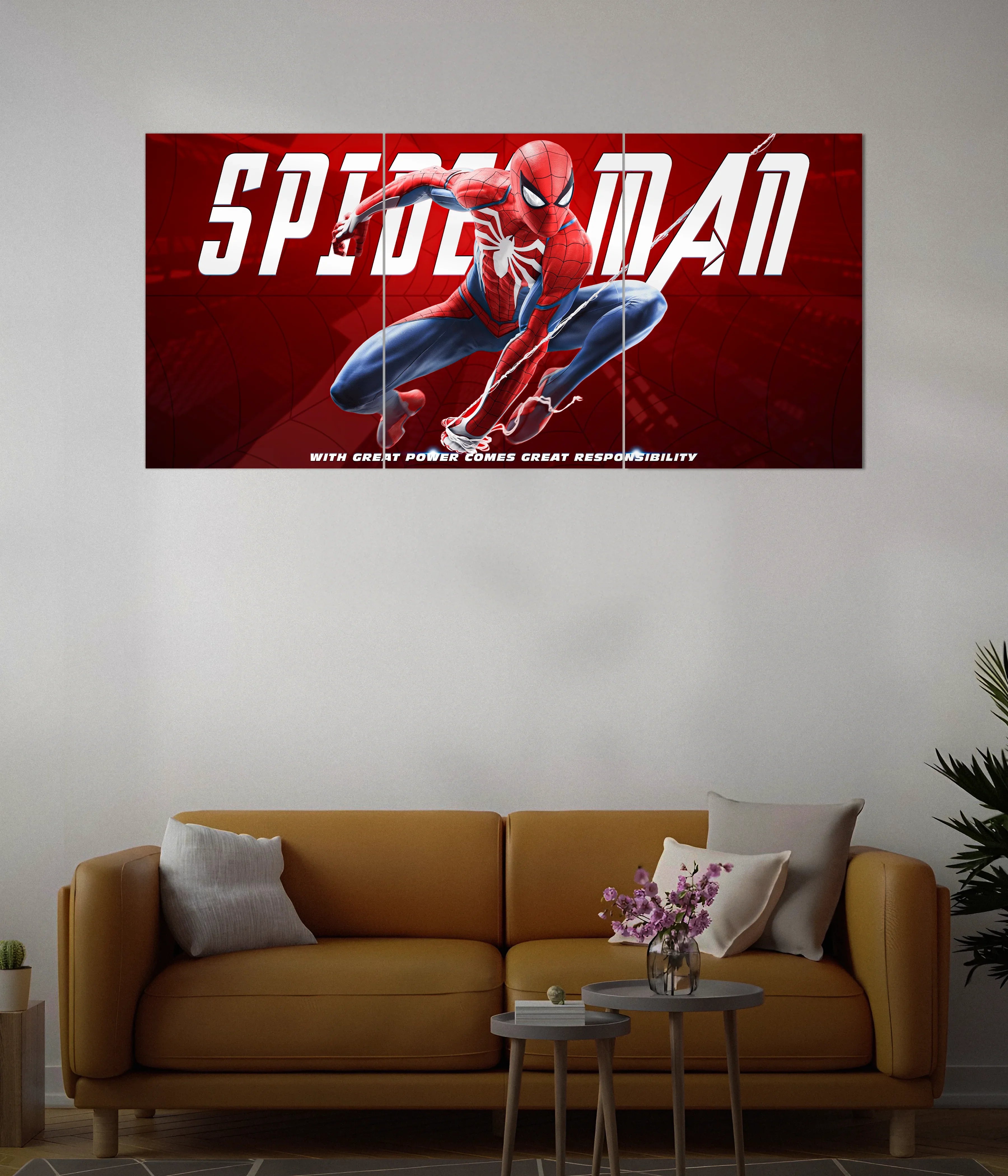 With Great Power - Spiderman Split Poster