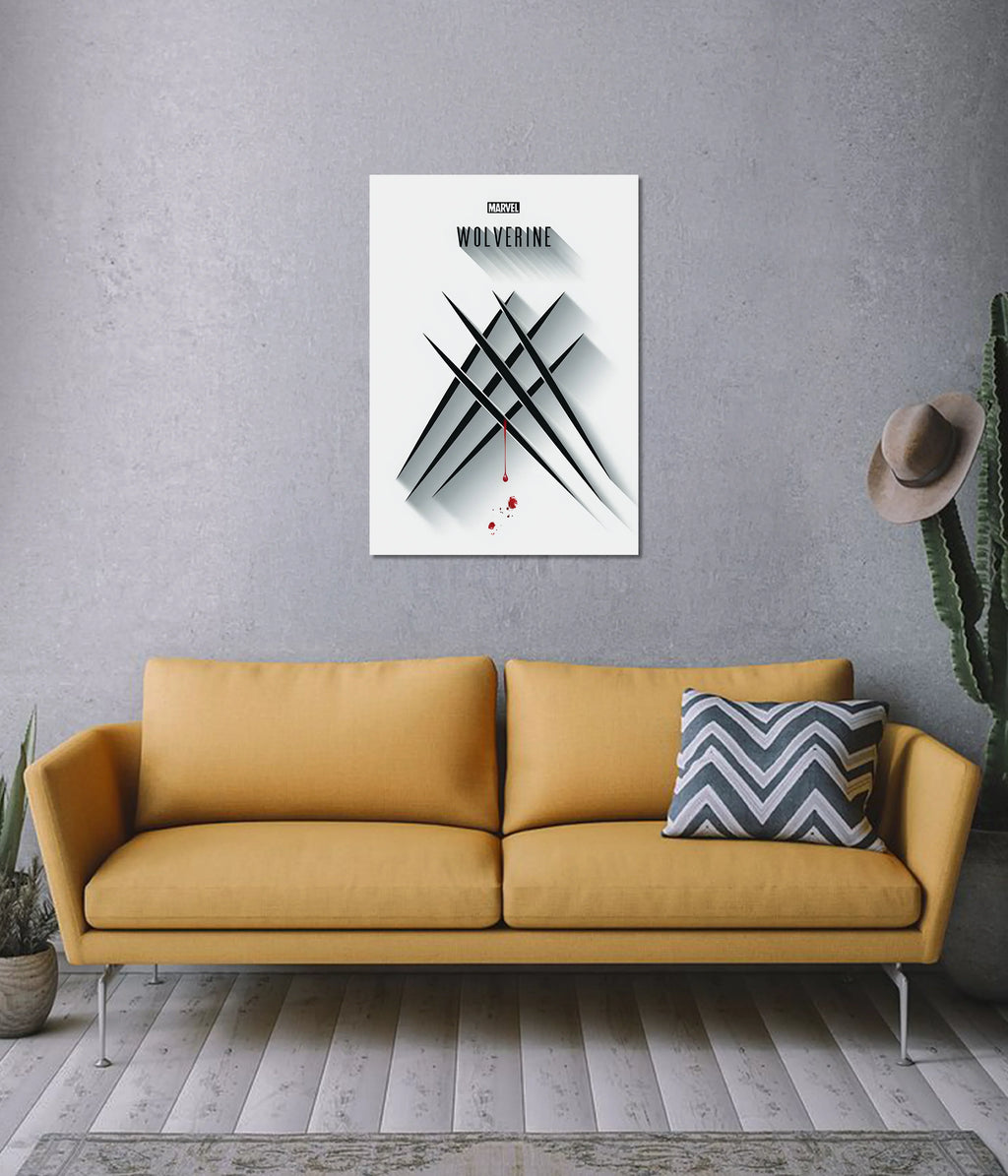 Wolverine Claw Marks – Minimalist Marvel Wall Poster