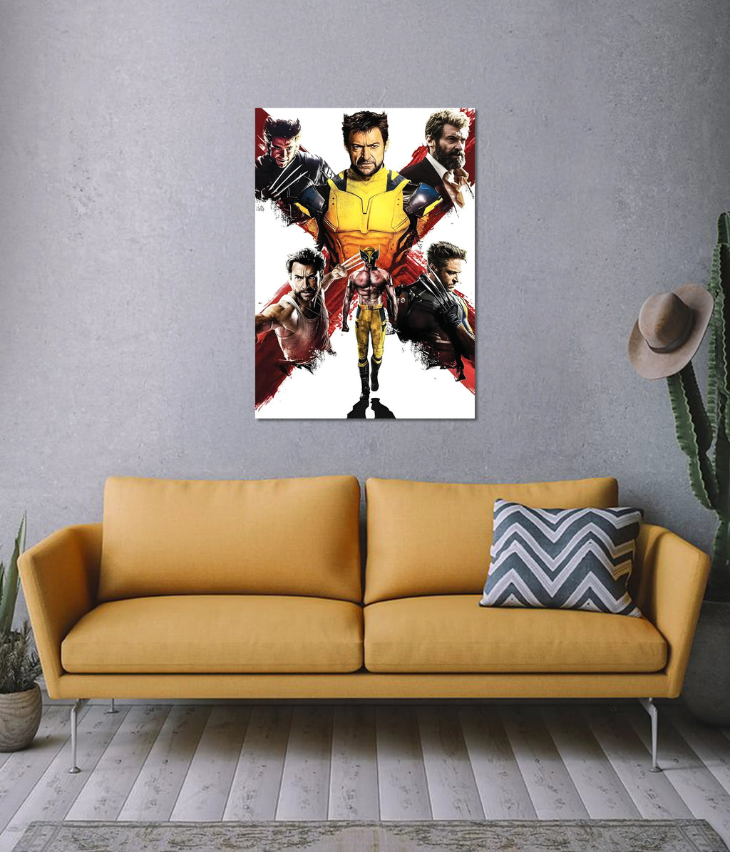 Wolverine Evolution Poster – X-Men Marvel Superhero Wall Art