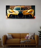 Yellow LaFerrari – Luxury Car Split Wall Poster