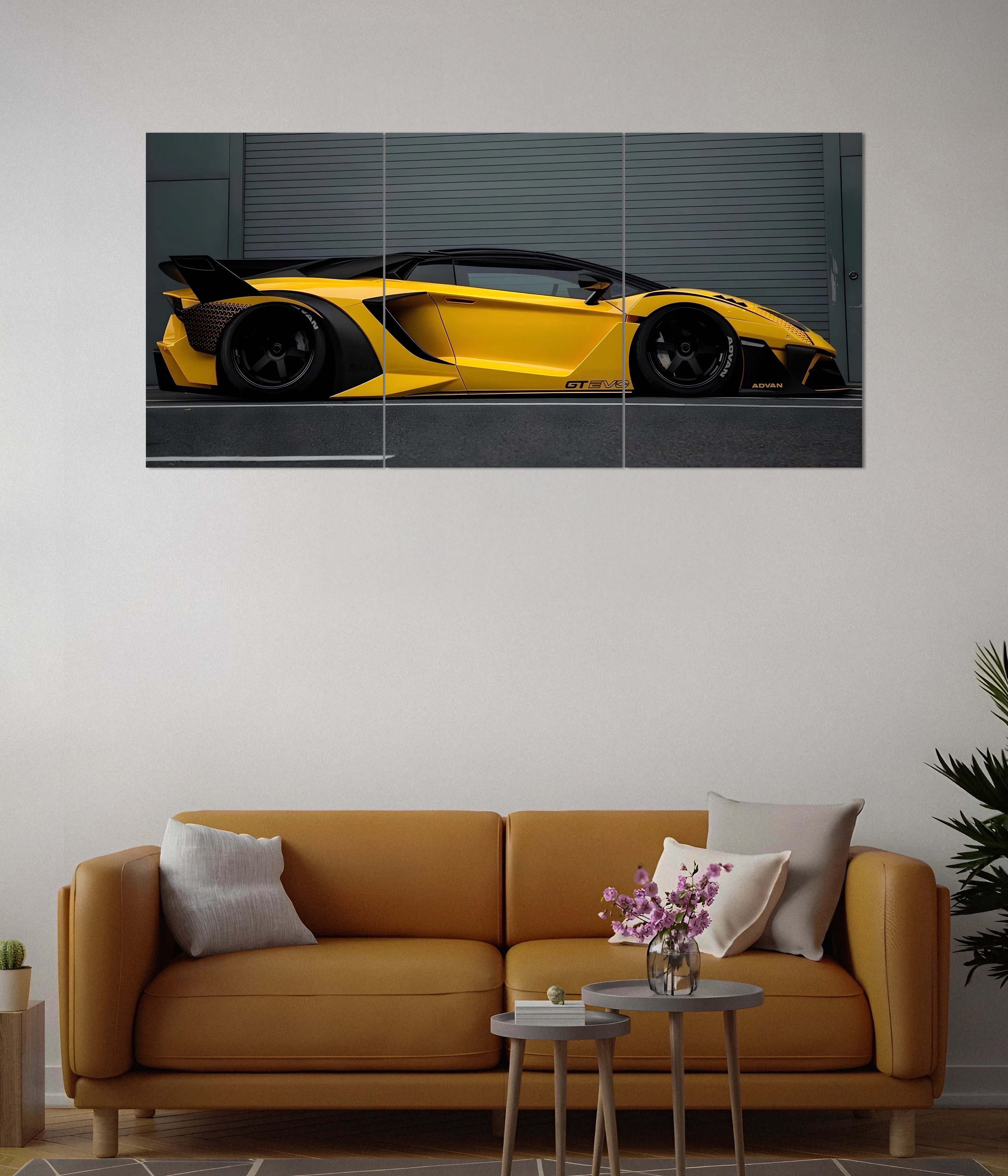 Yellow Supercar - Lamborghini Split Poster