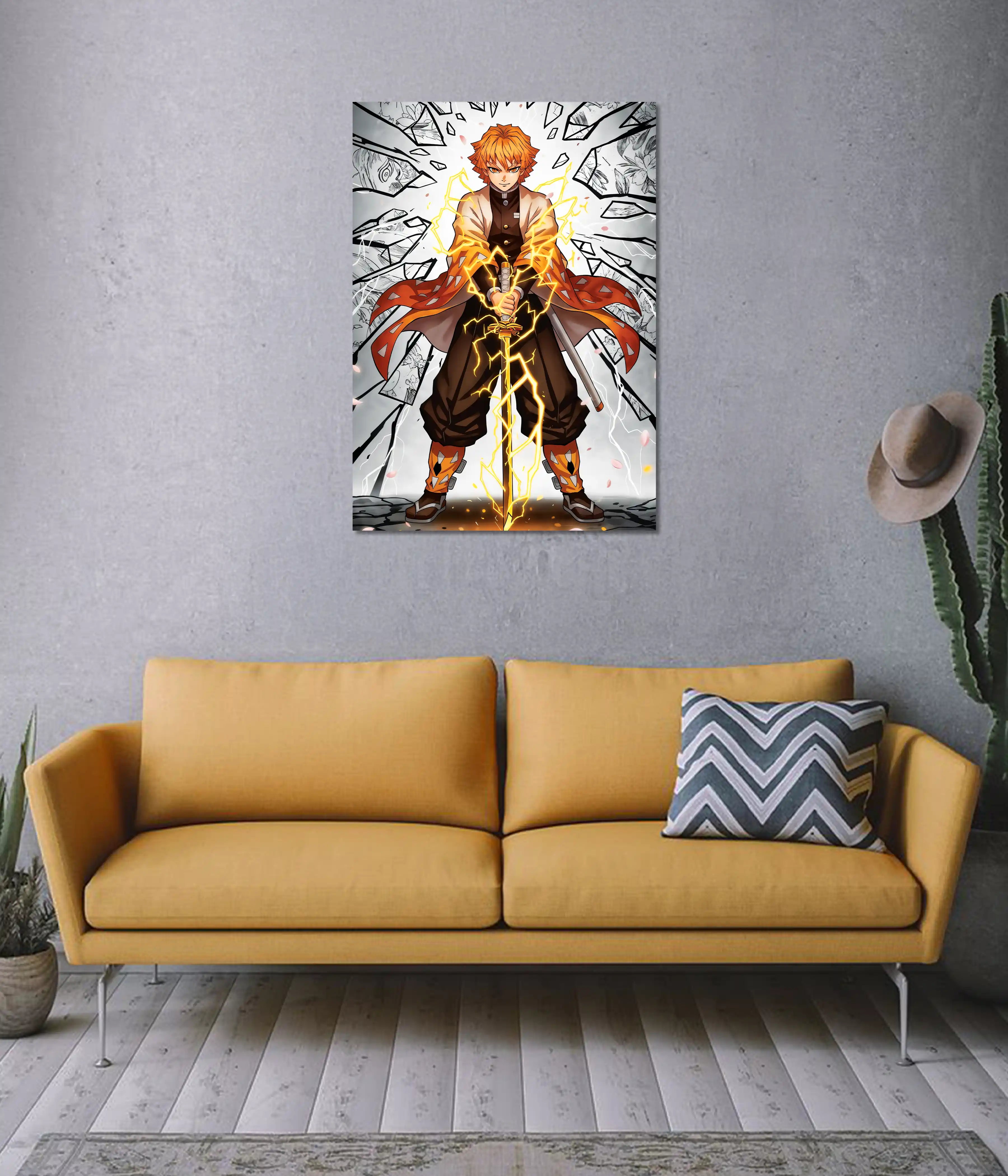 Zenitsu Thunder Breathing Demon Slayer Poster