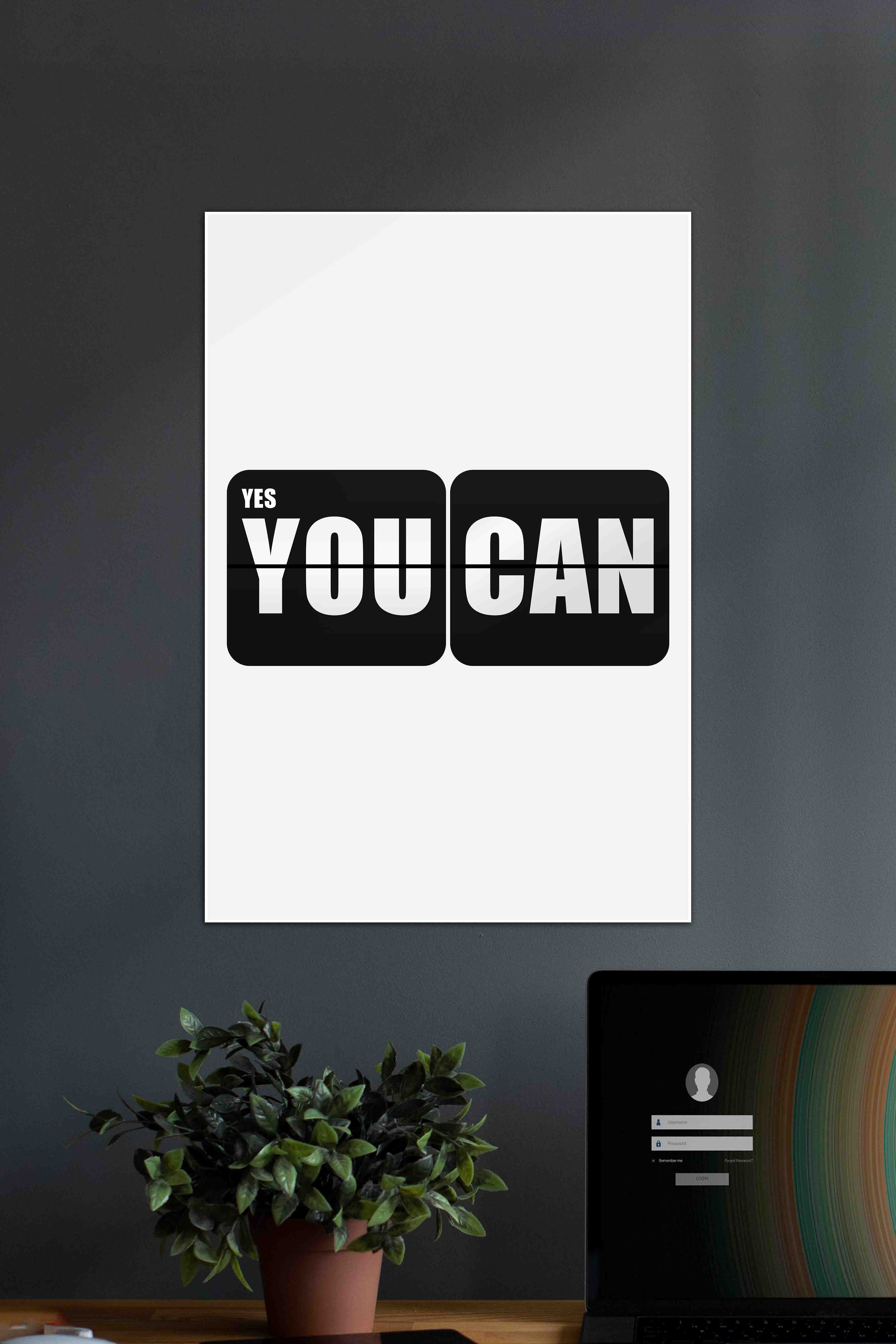 YES YOU CAN | Motivational Gym Quotes Poster